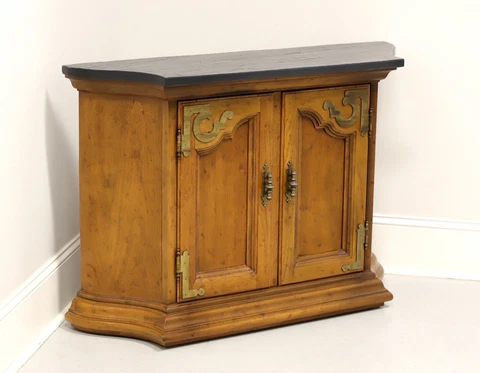 DREXEL Velero Mid 20th Century Spanish Style Slate Top Console Cabinet Cover