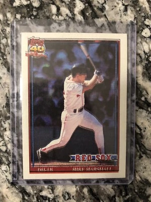 1991 Topps - #356 Mike Marshall ERROR CARD (Bad Print) - Image 1 of 2