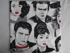 Kissenbezug weiß Gesichter schwarz-weiß Hülle ca.40x40cm - Bild 1 von 7