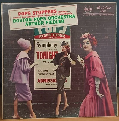 Boston Pops Orchestra, Arthur Fiedler ‎– Pops Stoppers - LP record VG+, cover G+ - Image 1 of 3