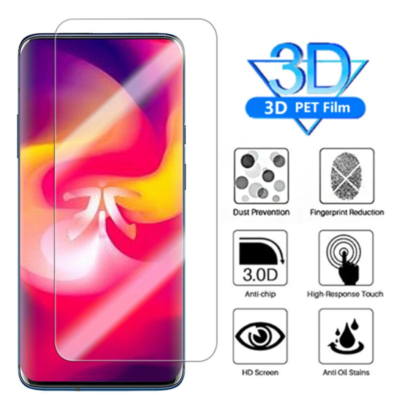 2X 3D Curved Clear Soft PET Full Screen Protector Film For OnePlus 7 Pro - Image 1 of 4