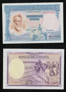 25 Pesetas año 1936 Joaquín Sorolla serie A 4320406. SIN CIRCULAR PLANCHA. - Bild 1 von 1