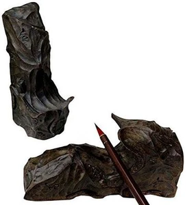 Yuemei Handcaving Bookends Home Decor from Stone Lotus & Tortoise Small Natural - Picture 1 of 1