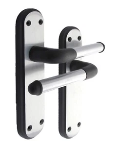Türgriffe GLÄNZEND SCHWARZ - Satin Innenraum Hebelverriegelung Marina Deluxe Modern D2 - Bild 1 von 19