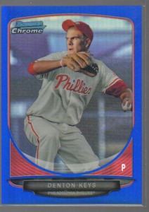DENTON KEYS 2013 BOWMAN CHROME DRAFT PROSPECTS BLUE REFRACTOR #BDPP77   /99