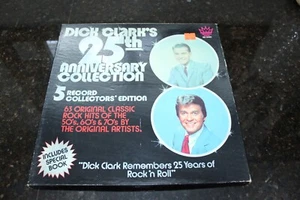Vintage Dick Clark's 25th Anniversary Collection 5 Record Set 63 Total Hits - Picture 1 of 7