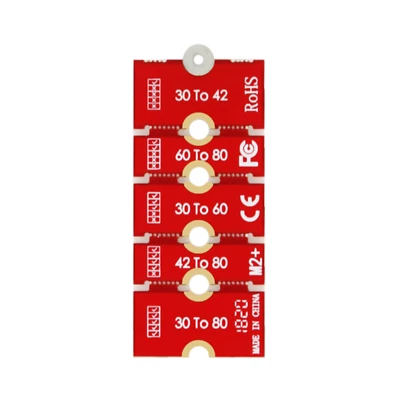 Red M.2 NGFF NVMe SSD 2230 2242 2260 to 2280 Length Extension Extender Bracket - Image 1 of 4