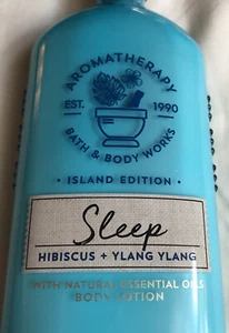 Bath & Body Works Aromatherapy SLEEP HIBISCUS YLANG YLANG Body Lotion Glass Rare - Picture 1 of 6