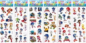 Sonic the Hedgehog stickers set six sheets bundle vibrant colorful easy to apply - Picture 1 of 1
