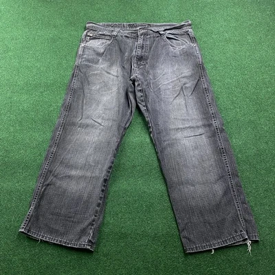 Vintage Southpole Pants Mens 36 Black Y2K Baggy Wide Leg Jeans Bottoms 36x26 - Image 1 of 4