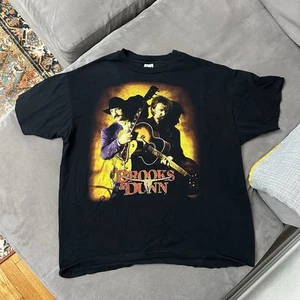 Vintage 1997 Brooks And Dunn North America Tour Band Tee Shirt Size 2X - Picture 1 of 9