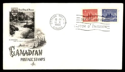 Mayfairstamps Canada FDC 1964 Christmas Family First Day Cover aau_51869 - Image 1 of 2