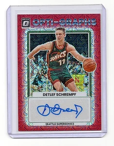 2022-23 Panini Donruss Optic Detlef Schrempf Opti-Graphs Red Mojo - Picture 1 of 2