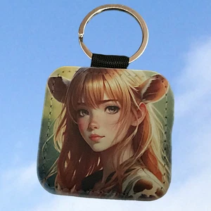 Anime Wechselbalg Giraffe Mädchen handgefertigt Schlüsselanhänger Schlüsselring Strumpf Füller Z573 - Bild 1 von 2