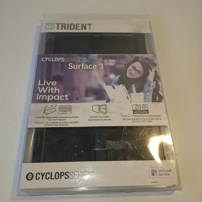 NEW - Trident Microsoft Surface 3 Cyclops Series Case - CY-MSSF03-BK000 - Black - Image 1 of 4