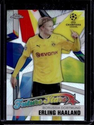 2020-21 Topps Chrome UEFA Erling Haaland Future Stars #FS-EH Dortmund - Image 1 of 2