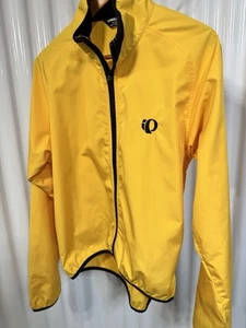 Pearl Izumi Men’s Long Sleeve Windbreaker In Canary Yellow With Reflective Logo - Picture 1 of 5