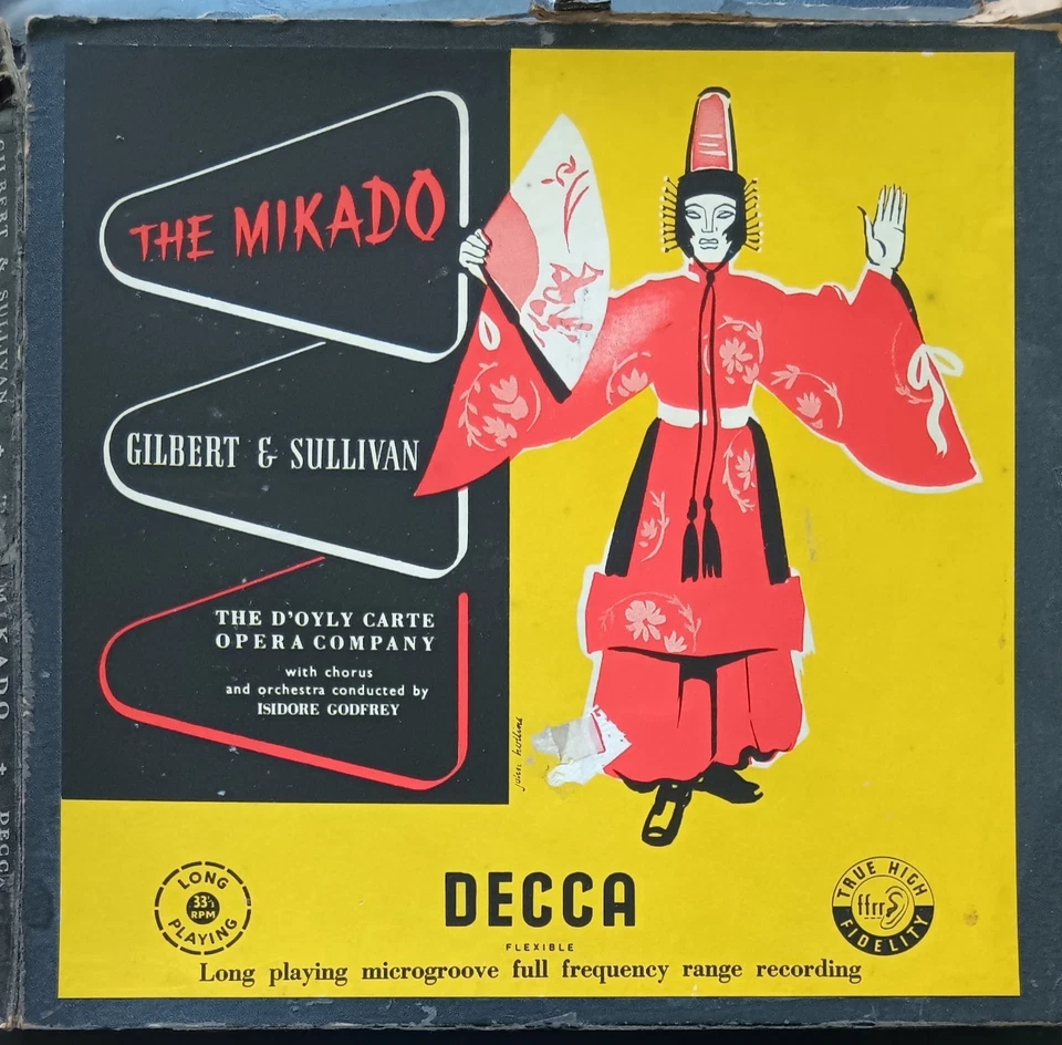 D'Oyly Carte Opera Company – The Mikado - double LP records VG+, box cover worn - Image 1 of 3