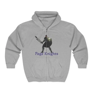 Page Knights Hoodie – Slayerous Knight Ebony Flame Legacy Graphic Hoodie - Picture 1 of 17