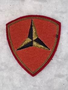Post-WWII USMC 3rd Marine Division Bullion Patch – Hand-Embroidered  - Picture 1 of 2