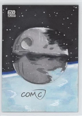 2021 Topps Chrome Star Wars Galaxy 1/1 Madison Emerick Auto Sketch p1l - Image 1 of 3