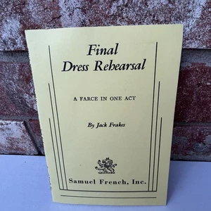 Final Dress Rehearsal A Farce In One Act Jack Frakes 0573601577 Vintage 1988 - Imagen 1 de 5