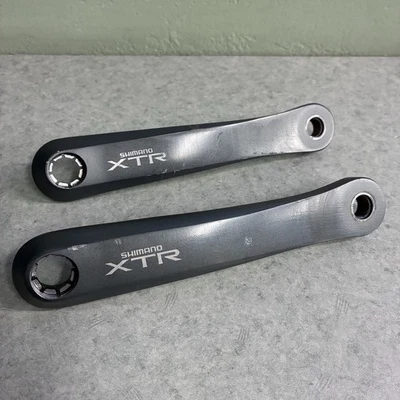 Pedivela Shimano XTR FC-M952 braços de manivela tripla 175mm *DANIFICADA* 2001 sem anéis - Imagem 1 de 4