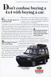 1997 Land Rover: Confuse Buying a 4x4 Vintage Print Ad - Picture 1 of 1