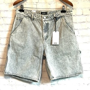 Pantalones Cortos WeSC Carpintero Adulto Talla 31 Azul Claro Ácido Lavado Piedra Look Jean Denim - Imagen 1 de 10