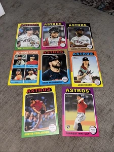2024 Heritage High Number Houston Astros Base Team Set - 8 cartas con 3 RCs - Imagen 1 de 2