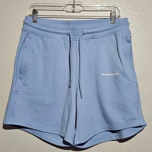 Alphalete Sky Blue Shorts Women XL WITH TAG Tie String Elastic Waistband - Picture 1 of 3