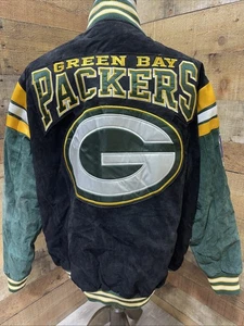 GREEN BAY PACKERS Suede NFL Men's Full Zip Varsity Jacket Official GIII XXL NEW - Picture 1 of 16