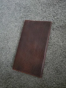 Brown Vintage Leather Wallet 7" By 3.45" - Picture 1 of 3