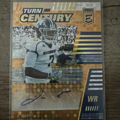 2021 PANINI ELITE D'WAYNE ESKRIDGE TURN OF THE CENTURY AUTOGRAPH /25 Gold Holo - Image 1 of 4