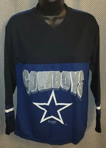 Dallas Cowboys VERDADERO VINTAGE Negro y Azul Sudadera Ligera Juniors Talla 14 - Imagen 1 de 6