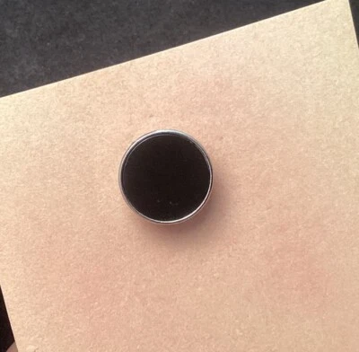 Silver Tone Round Black Stone Lapel Hat Pin - Image 1 of 4