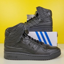 Adidas Jeremy Scott Forum High Wings 4.0 Men's Athletic Triple Black Shoes