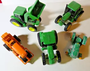 5 Assorted Tractors, John Deer Front End Loader Tractors, Old Paver Corgi Junior - Picture 1 of 23