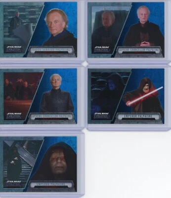 2016 Topps STAR WARS Evolution EMPEROR PALPATINE Blue Lightsaber PARALLELS 46-50 - Image 1 of 2
