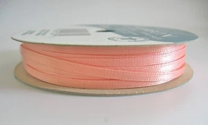 OFFRAY SPOOL SATIN PEACH RIBBON - 1/8 in - 10 YARDS - Picture 1 of 2
