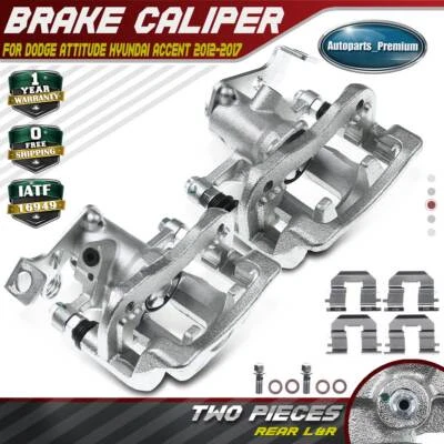 2x Pinza de freno lateral trasera con soporte para Dodge Attitude Hyundai Accent 2012-2017 Foto 1 de 4