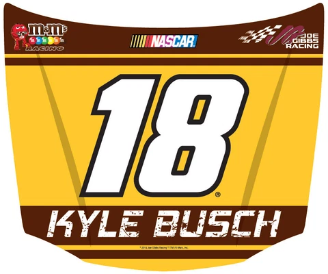 NASCAR #18 Kyle Busch Hood Shaped Magnet-NASCAR Magnet-NEW for 2016! Cover