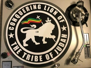 LION OF JUDAH VINYL DJ 12" TURNTABLE SLIPMAT QUALITY 16oz FELT REGGAE CULTURE - Picture 1 of 1