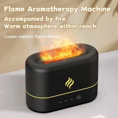 UMIDIFICATORE DIFFUSORE AROMA EFFETTO FIAMMA AROMATERAPIA OLI ESSENZIALI PROFUMO - Immagine 1 di 4