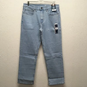 George Regular Fit Jeans Herren 31x30 Straight Leg Stretch Blau Denim Light Wash - Bild 1 von 8