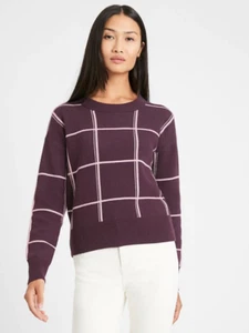 Banana Republic italienischer Pullover aus Wollmischung, weinrot, Größe L, neu mit Etikett - Bild 1 von 9