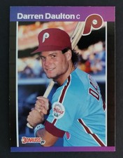 1989 Donruss No Dot Error Card #549 Darren Daulton, Philadelphia Phillies
