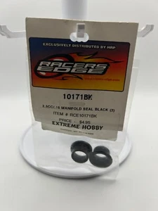 RACERS EDGE 2.5CC / .15 MANIFOLD SEAL BLACK (SET OF 2) - #10171BK / #RCE10171BK - Picture 1 of 2