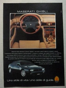 * ADVERTISING PUBBLICITA' MASERATI GHIBLI benvenuti a bordo  - 1994 - Foto 1 di 1