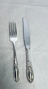 Vtg Oneida White Orchid  Community 1953 Silverplate  Knife And Diner Fork - Bild 1 von 8